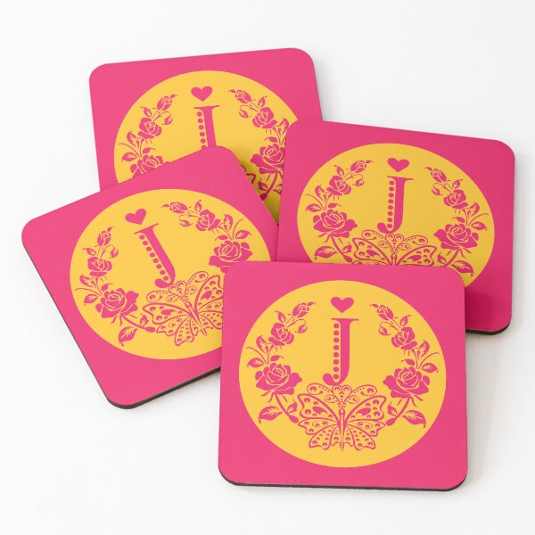 Item preview, Roses, Heart and Butterfly Monogram J designed and sold by ClownFishArts.