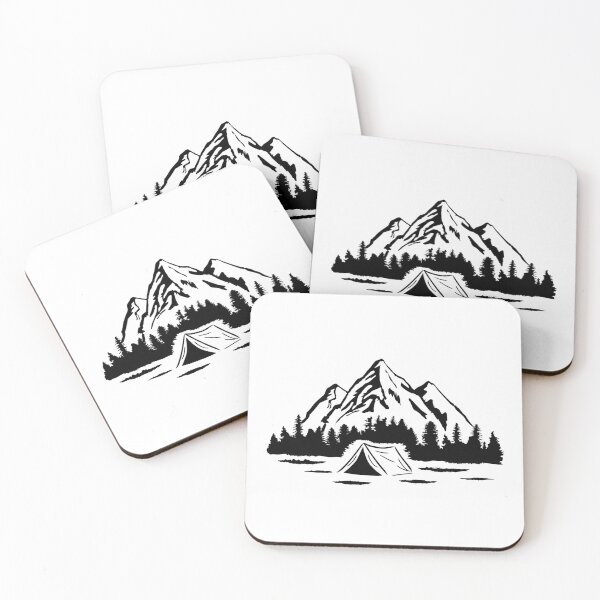 Item preview, Camping adventure, mountains and forest designed and sold by claudiasartwork.
