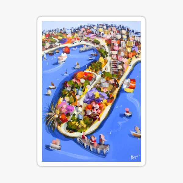 Blue water jetty Sticker