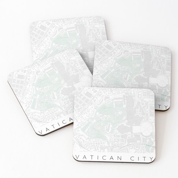 Item preview, Vatican City map minimalist in colour with blue and green designed and sold by DesireeVDA.