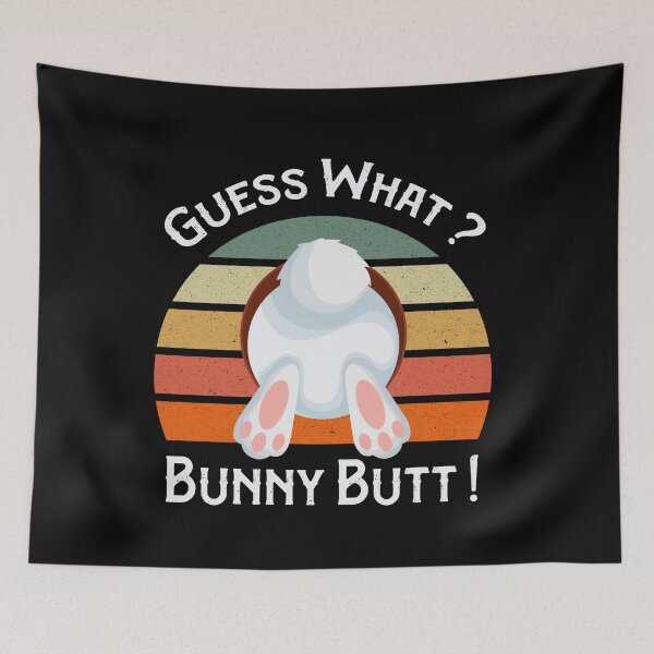 Item preview, Guess What Bunny Butt Funny Happy Easter Day Distressed Colorful Sunset Design ,Perfect Sarcastic Bunny Phrase Gift designed and sold by pedrored369.