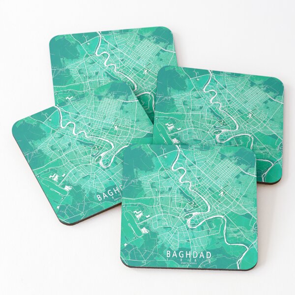 Item preview, Baghdad City Map of Iraq Watercolor n designed and sold by deMAP.