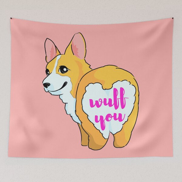 Item preview, Thicc Cute Butt Corgi Says Wuff You Pack of 4s designed and sold by Cawaiico.