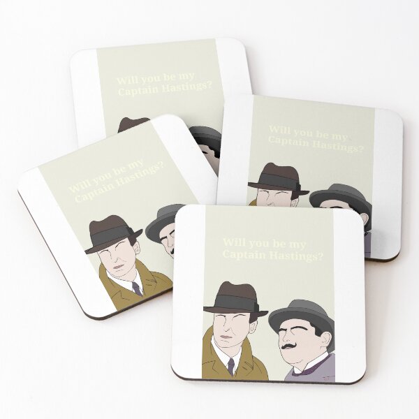 Item preview, Hercule Poirot and hastings card designed and sold by Ileedesign.