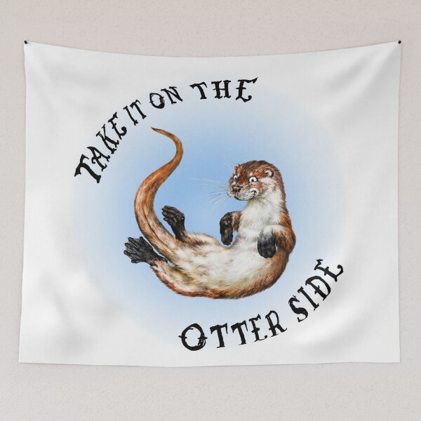 Item preview, Take it on the Otter Side | B Cartoon Otter Take it on the Other Side  designed and sold by Snootrac.