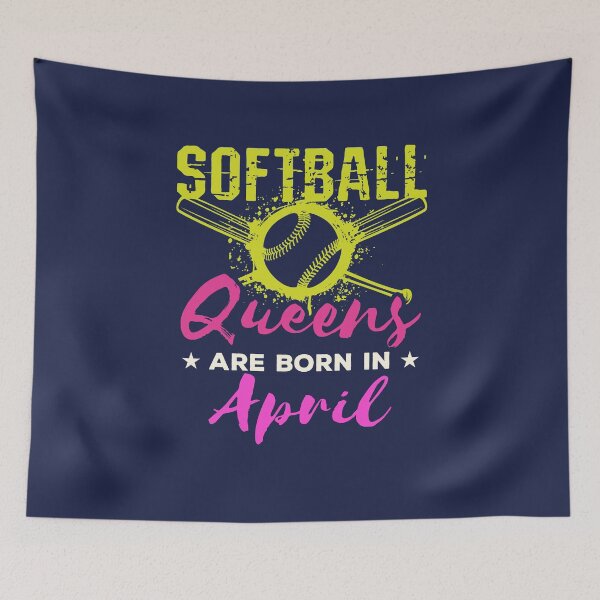 Item preview, Softball Birthday Women Girls Queens Are Born in  April designed and sold by jaygo.