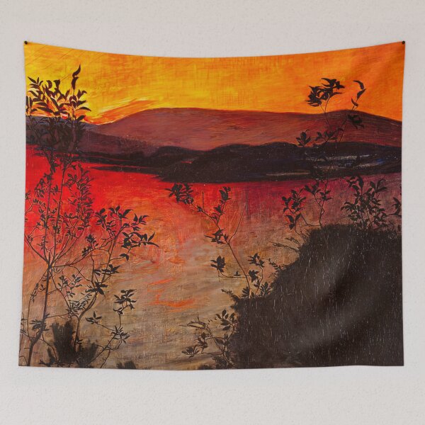 Item preview, Evening Glow by Harald Sohlberg designed and sold by AestheticsXarts.