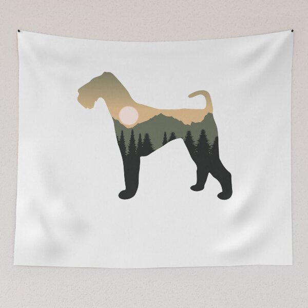 Item preview, airedale terrier dog forest mountain sunset gift designed and sold by alaechamlal.