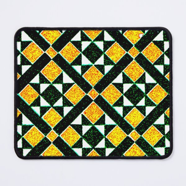 Item preview, Green and Gold Checkered and White and Green Triangular Textile Middle-Age Pattern designed and sold by RyanCaudell.