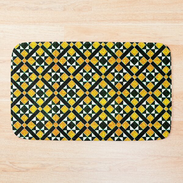 Item preview, Green and Gold Checkered and White and Green Triangular Textile Middle-Age Pattern designed and sold by RyanCaudell.