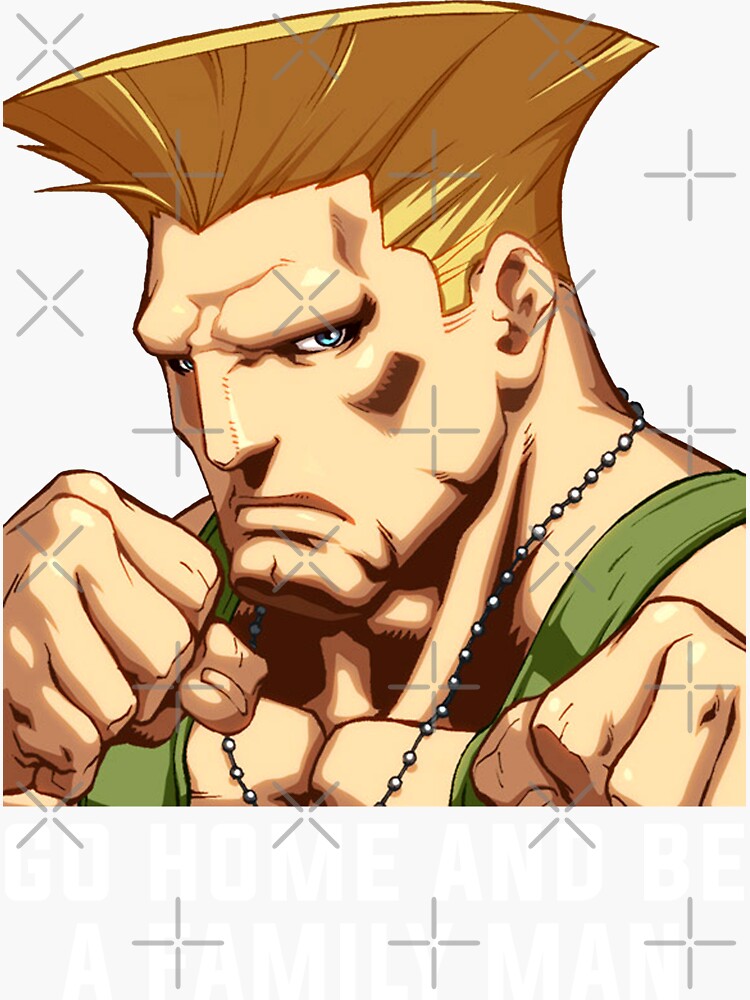 Wall Sticker Street Fighter Guile Pixel Art