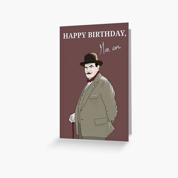 Hercule Poirot Geburtstagskarte Grußkarte