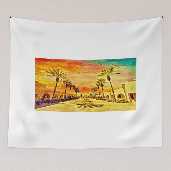 Item preview, Chula Vista city hall and civic center - impasto oil painting designed and sold by NickoPrints.
