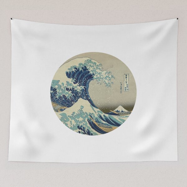 Item preview, Great Wave off Kanagawa circle designed and sold by HBzshop.