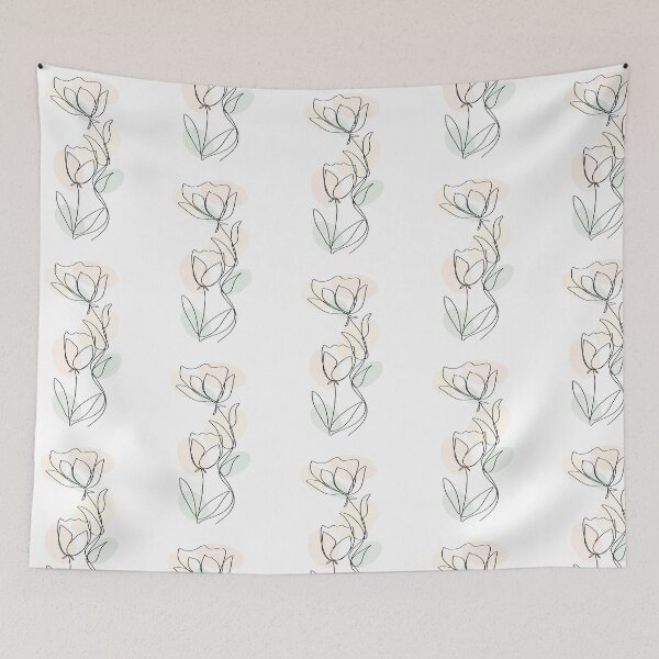 Item preview, Minimalist flowers designed and sold by Vivinedrawsells.