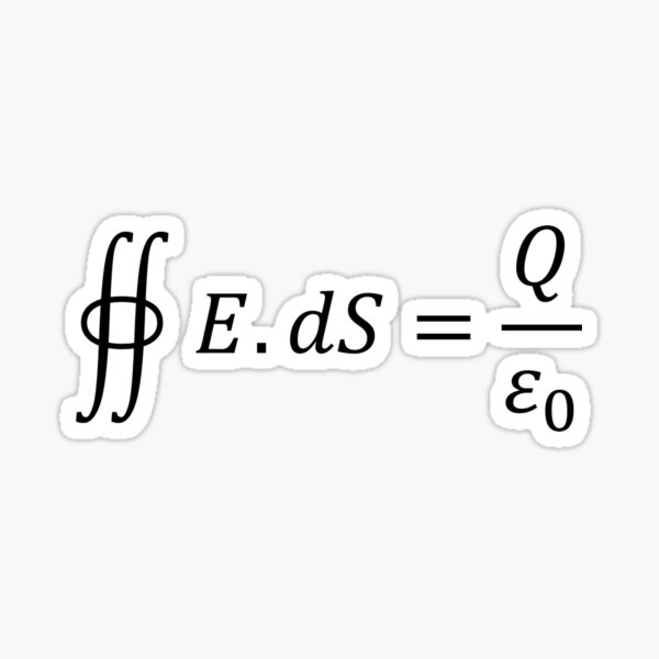 Gauss law of electromagnetism dark version Sticker
