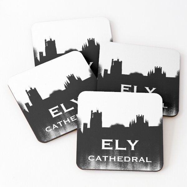 Item preview, Ely Cathedral in Charcoal & Ink with a White background designed and sold by Elizabeth-Banks.