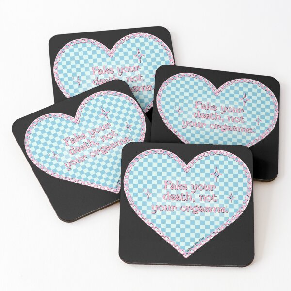 Item preview, Fake Your Death, Not Your Orgasms, Snarky Vulgar Art, Chainlink designed and sold by RogueHeartsClub.