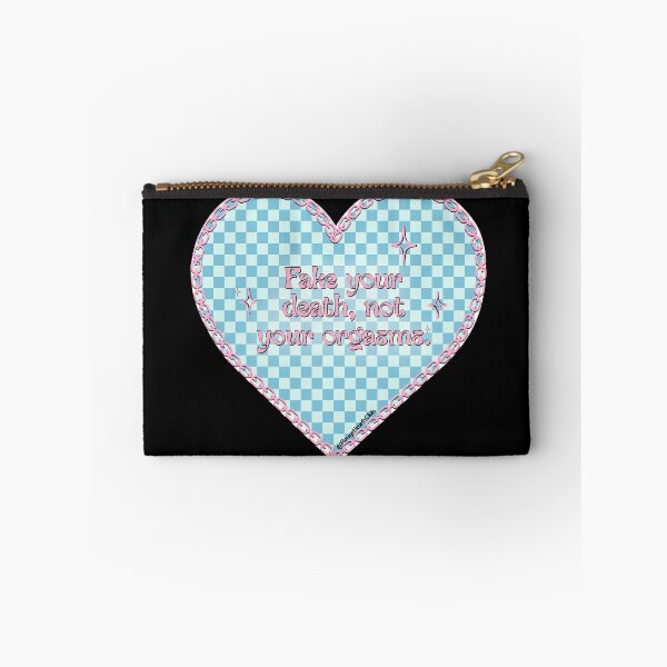 Item preview, Fake Your Death, Not Your Orgasms, Snarky Vulgar Art, Chainlink designed and sold by RogueHeartsClub.