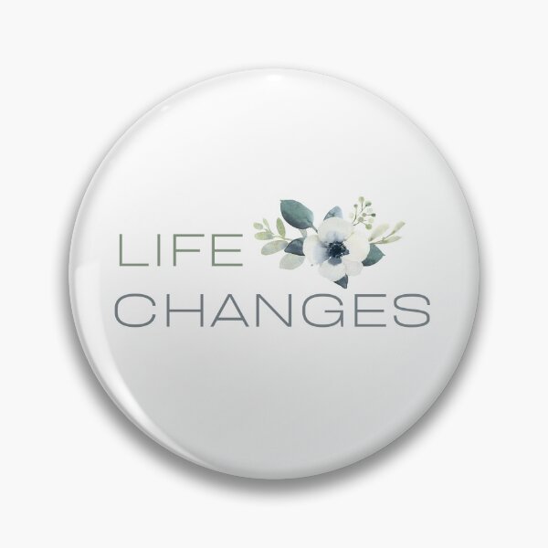 Item preview, Life Changes quote with blue Hellebore designed and sold by Levated.
