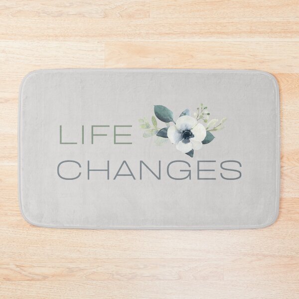 Item preview, Life Changes quote with blue Hellebore designed and sold by Levated.