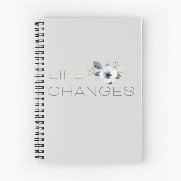 Item preview, Life Changes quote with blue Hellebore designed and sold by Levated.