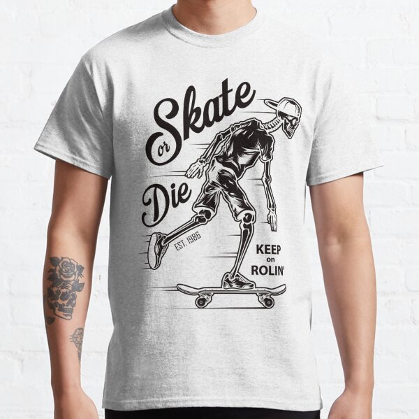16x16 Skateboard Skeleton Shirt Skateboarding Skate Men Shirt-Vintage Retro Skateboarder Girls Boys Throw Pillow Multicolor