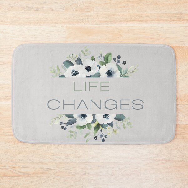 Item preview, Life Changes quote with blue Hellebore designed and sold by Levated.