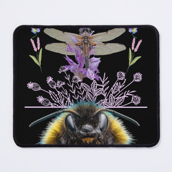 Item preview, Bumblebee & Dragonfly Colorful Photo Collage Design designed and sold by EarthArtDesigns.
