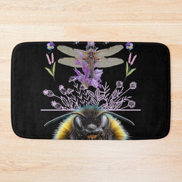 Item preview, Bumblebee & Dragonfly Colorful Photo Collage Design designed and sold by EarthArtDesigns.