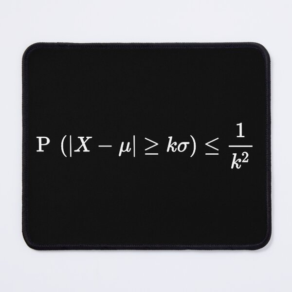 Item preview, Tchebychev inequality of probability theory dark version designed and sold by NoetherSym.