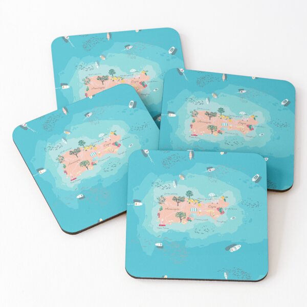 Item preview, Capri Italy sea island map designed and sold by Katarina Roccella.