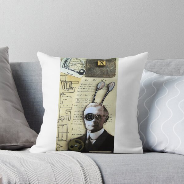 Item preview, Inventor assemblage mixed media collage shadow box original art designed and sold by LindaAppleArt.