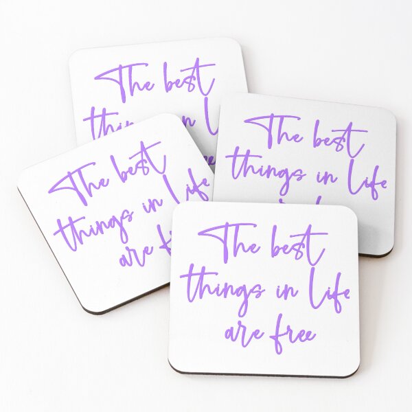 Item preview, Purple Font The best things in life are free quote  designed and sold by NerdnGeekshop.