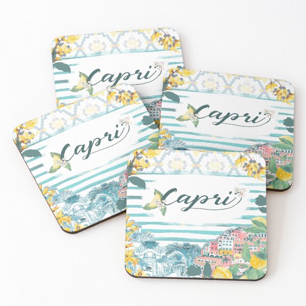 Item preview, Capri Atrani Sorrento, Positano - Italy art poster designed and sold by Katarina Roccella.