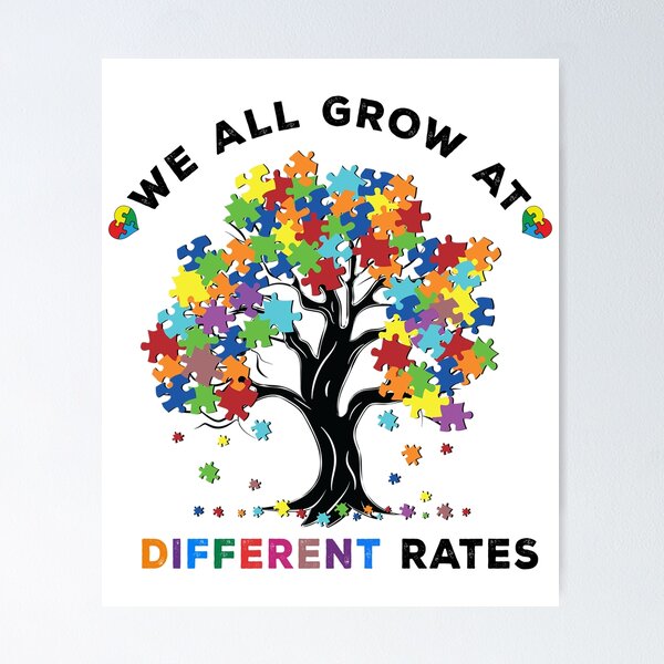  Autism Grow Your Awareness Poster Wall Art - Tree Art Print  Drawing - Autism Awareness Poster Gift (Poster Frameless, 11x17) : Handmade  Products