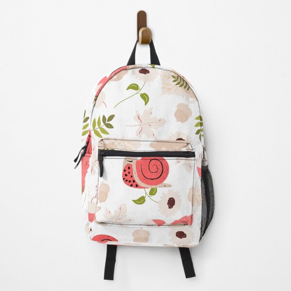Item preview, Hedgehog, Snail, Rabbit Autumn Pattern (red) designed and sold by Dorina Larsdotter.