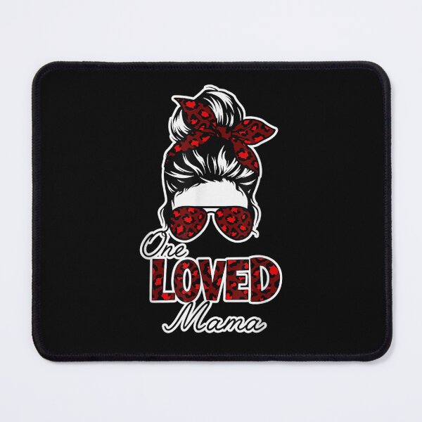 Item preview, Funny Mother's Day Tee One Loved Mama Messy Bun Leopard Mom designed and sold by AnzoLissette.