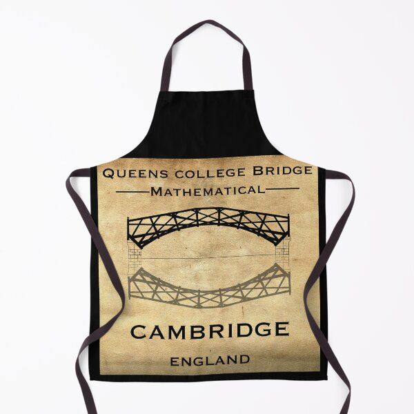 Item preview, Cambridge Queens College Mathematical bridge in Ink with an old paper background designed and sold by Elizabeth-Banks.