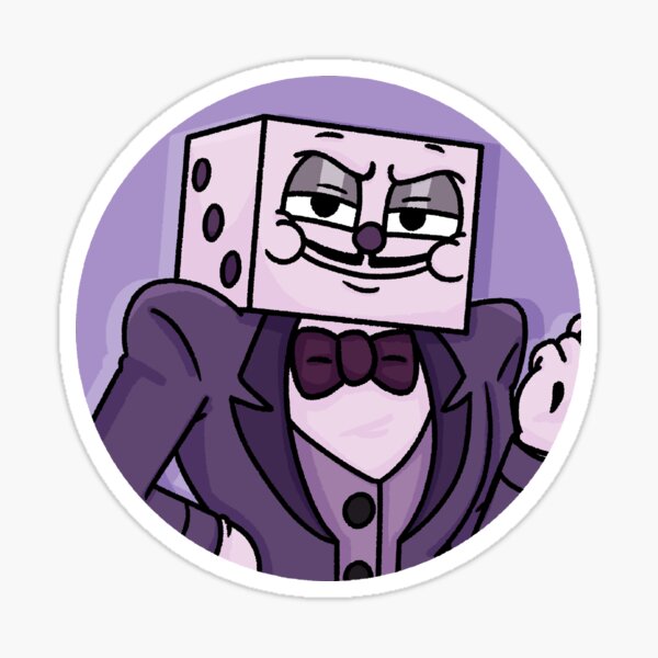 Gulping King Dice Sticker - Gulping King Dice The Cuphead Show