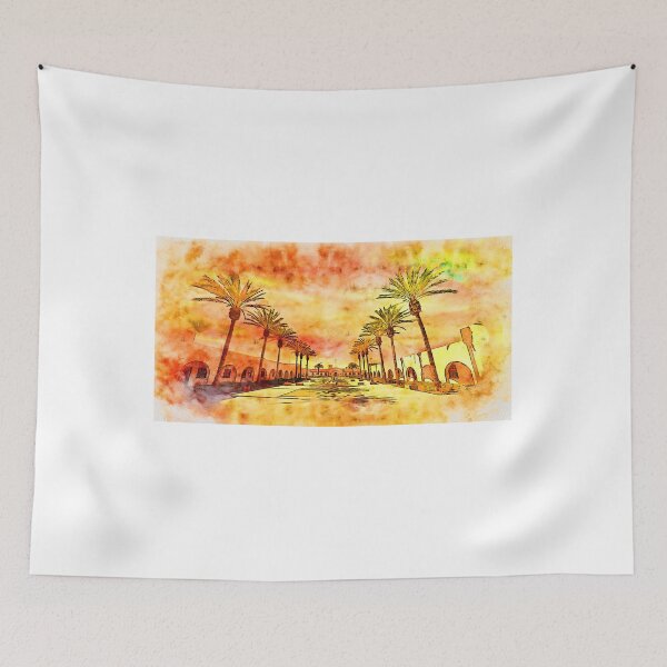Item preview, Chula Vista city hall and civic center - pen and watercolor painting designed and sold by NickoPrints.