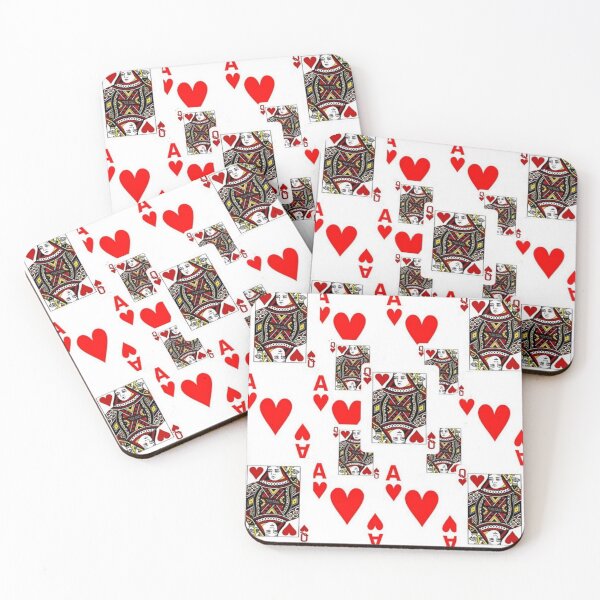Item preview, CASINO RED HEARTS ROYAL QUEENS ACES PLAYING CARDS designed and sold by sharlesart.