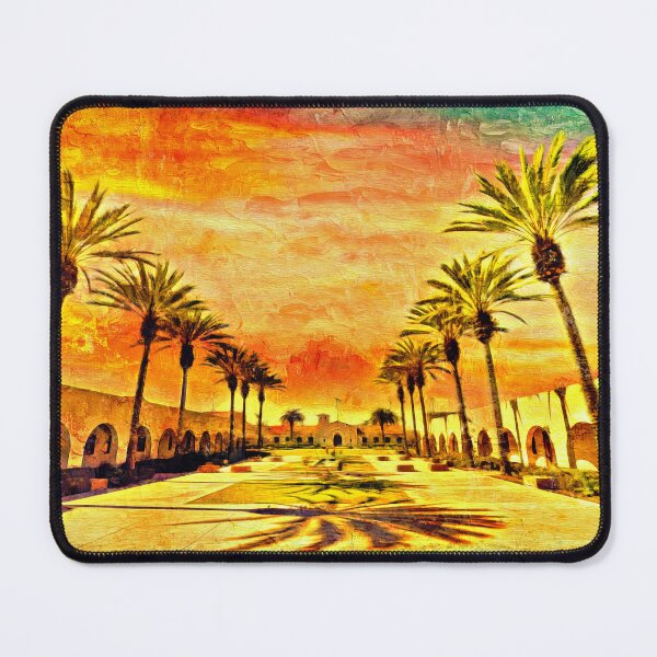 Item preview, Chula Vista city hall and civic center - impasto oil painting designed and sold by NickoPrints.