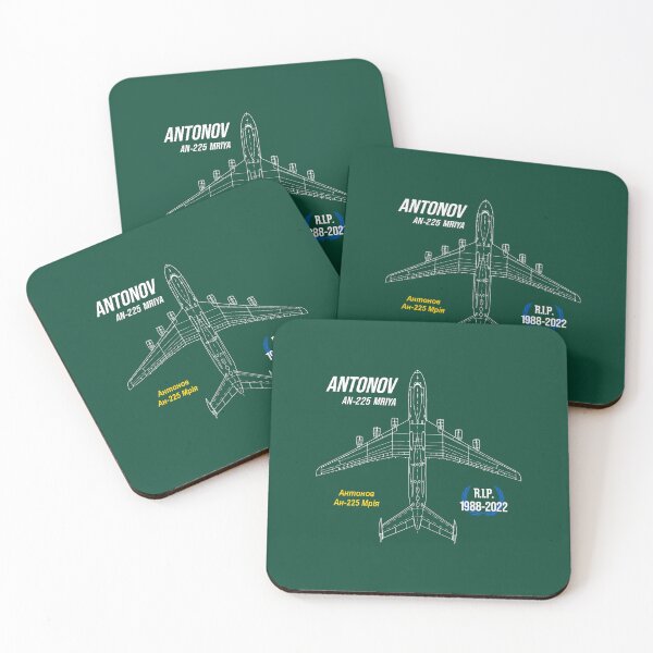 Item preview, AN-225 Antonov Mriya Cargo Plane RIP Poster green edition designed and sold by angelisart.