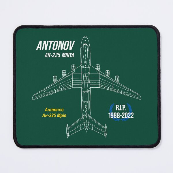 Item preview, AN-225 Antonov Mriya Cargo Plane RIP Poster green edition designed and sold by angelisart.