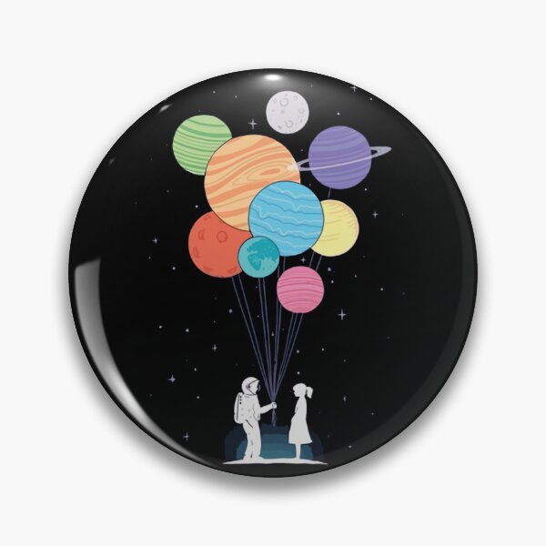 Item preview, Astronaut Proposing Planet Balloons designed and sold by Nilima Bano ⭐⭐⭐⭐.