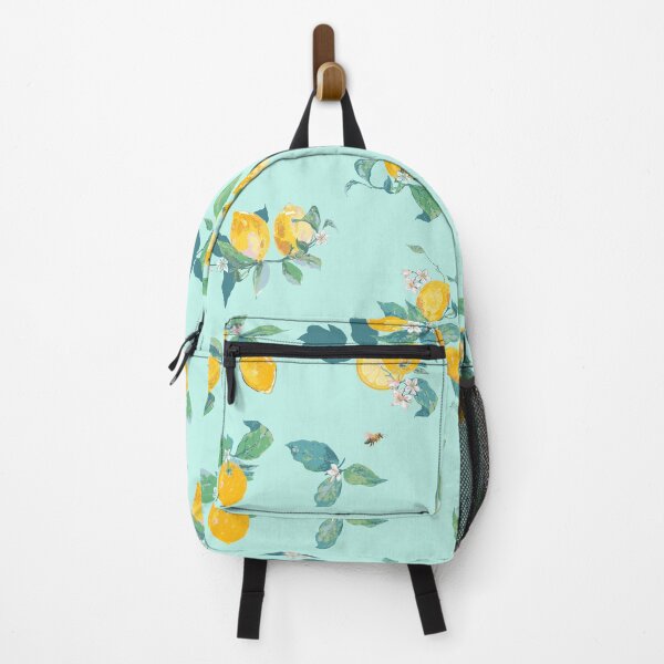 Item preview, Watercolor Sicily lemons with leaves on aqua designed and sold by Katarina Roccella.