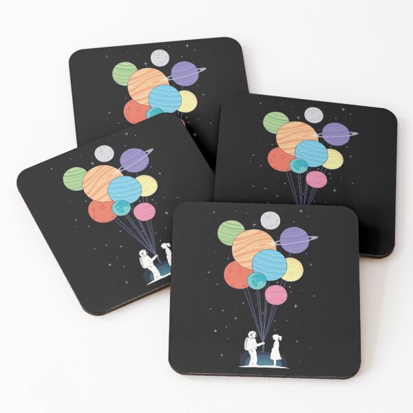 Item preview, Astronaut Proposing Planet Balloons designed and sold by Nilima Bano ⭐⭐⭐⭐.