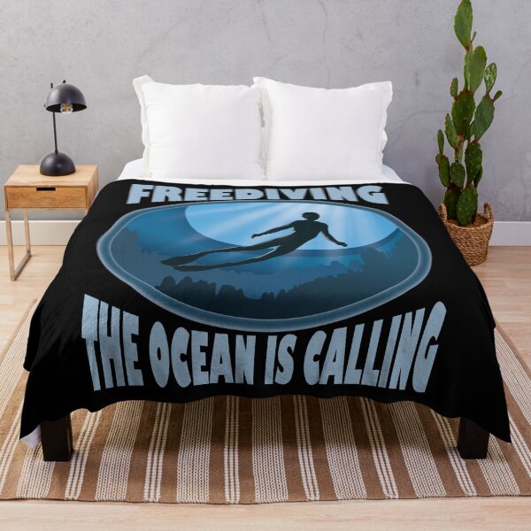 Item preview, Freediving The Ocean Is Calling designed and sold by TheInkElephant.