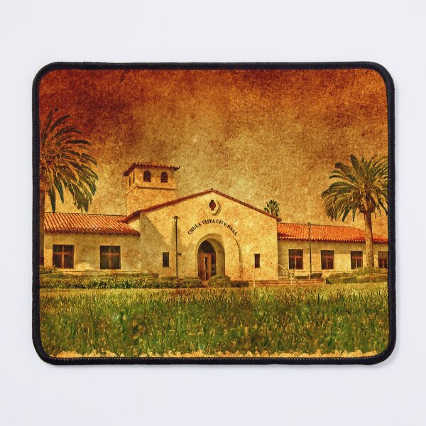Item preview, Chula Vista city hall - old paper designed and sold by NickoPrints.